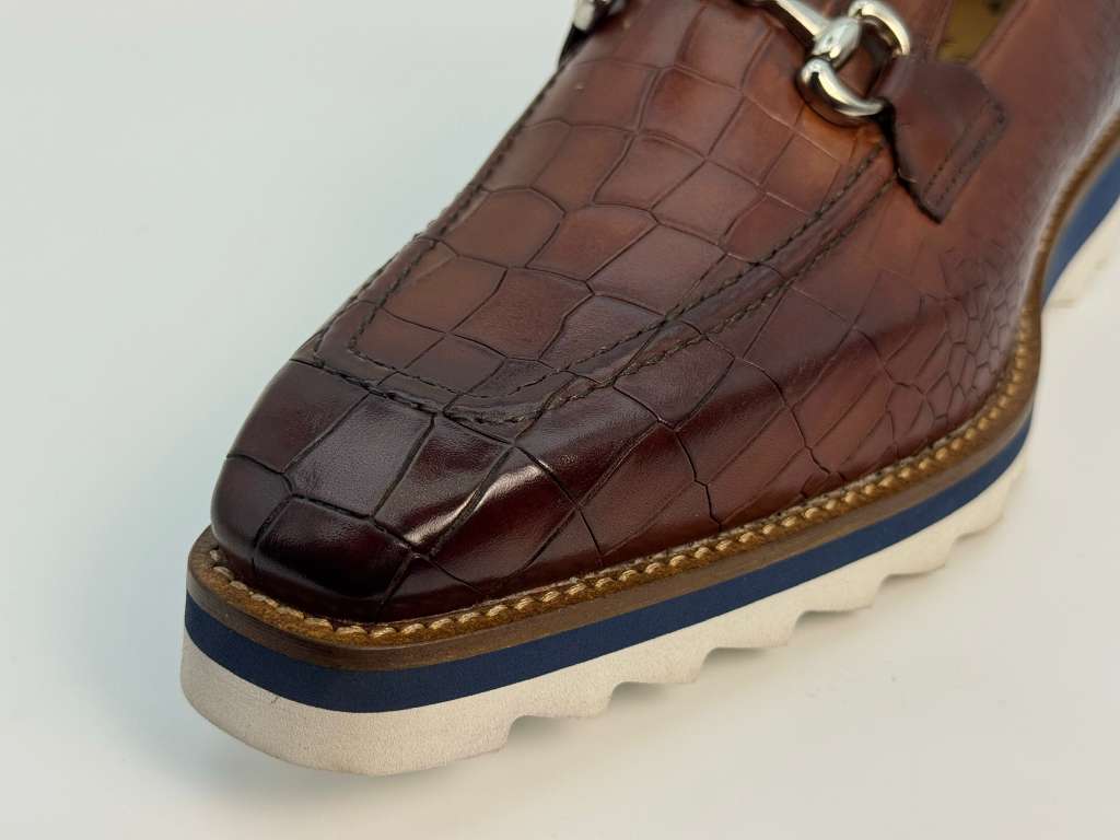 The Monaco Horsebit Loafer – Cognac Croc Edition