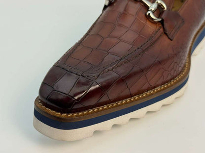 The Monaco Horsebit Loafer – Cognac Croc Edition