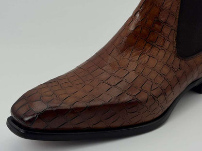 The Milano Chelsea – Chestnut Croc Edition